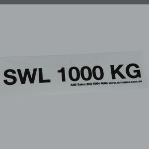 SWL 1000kg Sticker